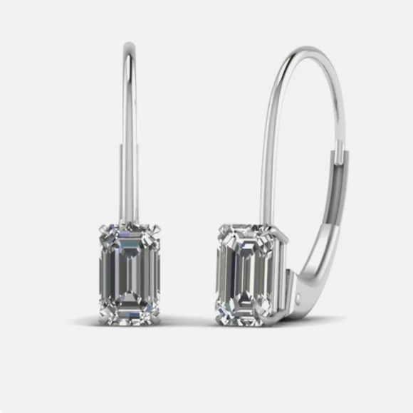 Jewelry - New Elegant 925 Silver Stud Earrings for Women White Sapphire